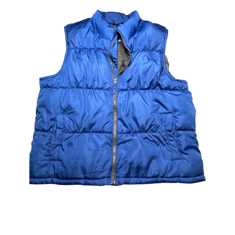 Old Navy Blue Mens Puffer Vest XL Quilted Full Zip Sleeveless Lightweight‎
